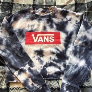 vans cropped sweat shirt size small